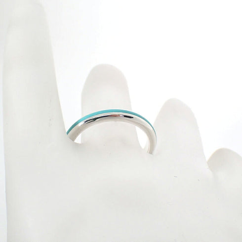 Ring Sterling Silver with Blue Enamel