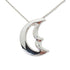 Crescent Moon Pendant Necklace Sterling Silver