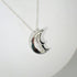 Crescent Moon Pendant Necklace Sterling Silver
