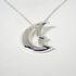Crescent Moon Pendant Necklace Sterling Silver