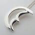 Crescent Moon Pendant Necklace Sterling Silver
