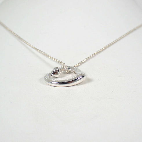 Pendant Necklace Sterling Silver with Diamond