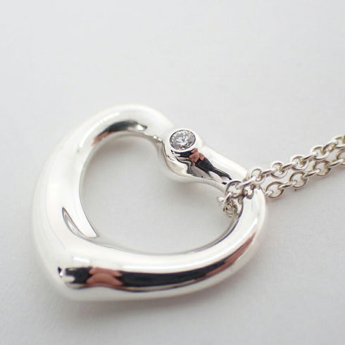 Pendant Necklace Sterling Silver with Diamond
