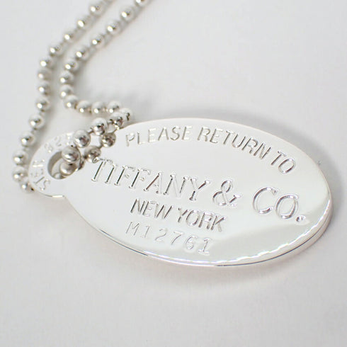 Return To Tiffany Oval Pendant Necklace Sterling Silver