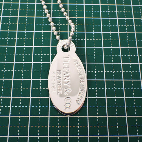 Return To Tiffany Oval Pendant Necklace Sterling Silver