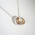 Interlocking Circle Pendant Necklace 18K Rose Gold and Sterling Silver