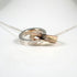 Interlocking Circle Pendant Necklace 18K Rose Gold and Sterling Silver
