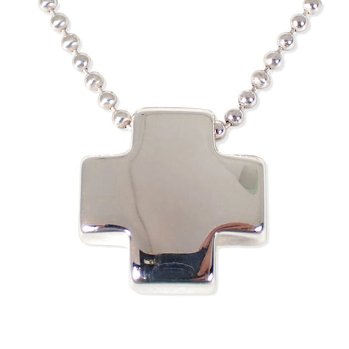 Roman Cross Pendant Necklace Sterling Silver