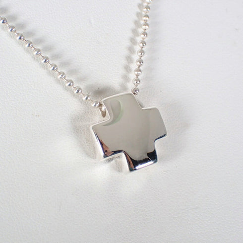 Roman Cross Pendant Necklace Sterling Silver