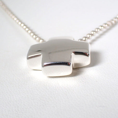 Roman Cross Pendant Necklace Sterling Silver