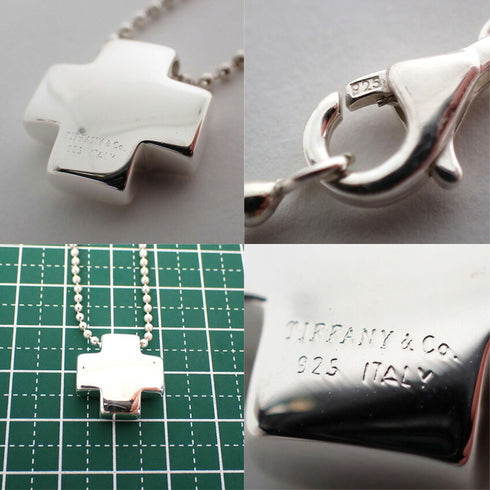 Roman Cross Pendant Necklace Sterling Silver