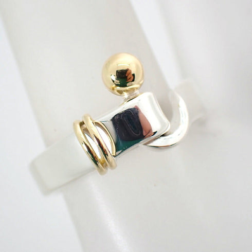 Ring Sterling Silver and 18K Yellow Gold