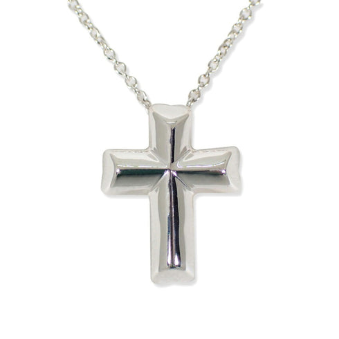 Tenderness Cross Pendant Necklace Sterling Silver