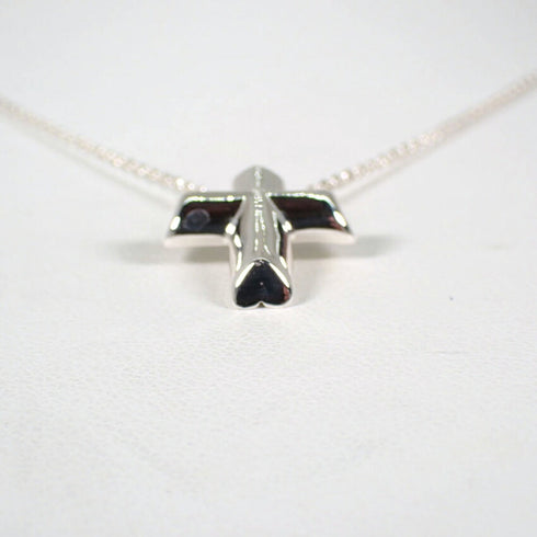 Tenderness Cross Pendant Necklace Sterling Silver
