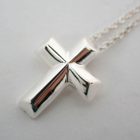 Tenderness Cross Pendant Necklace Sterling Silver