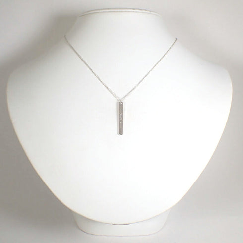 1837 Bar Pendant Necklace Sterling Silver
