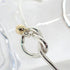 Love Knot Bangle Sterling Silver and 18K Yellow Gold Bracelet