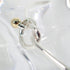 Love Knot Bangle Sterling Silver and 18K Yellow Gold Bracelet