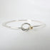 Love Knot Bangle Sterling Silver and 18K Yellow Gold Bracelet