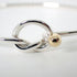 Love Knot Bangle Sterling Silver and 18K Yellow Gold Bracelet