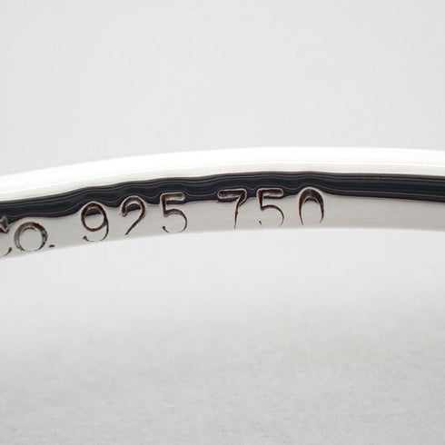 Love Knot Bangle Sterling Silver and 18K Yellow Gold Bracelet