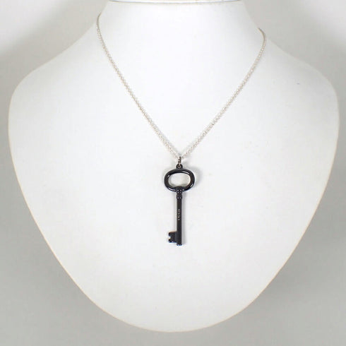 Key Pendant Necklace Sterling Silver