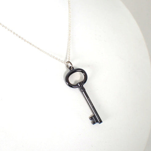 Key Pendant Necklace Sterling Silver