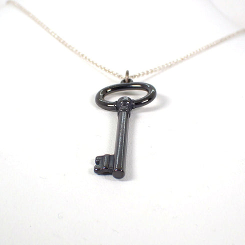 Key Pendant Necklace Sterling Silver