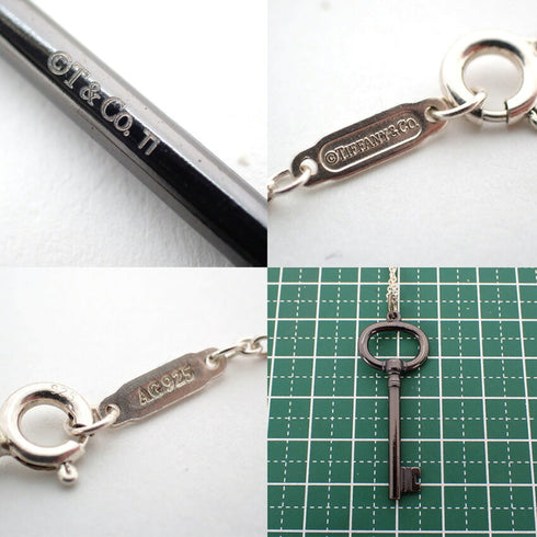 Key Pendant Necklace Sterling Silver