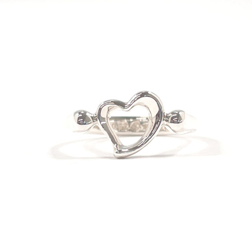 Open Heart Ring Sterling Silver