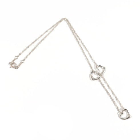 Open Heart Pendant Necklace Sterling Silver 9mm