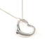 Open Heart Pendant Necklace Sterling Silver 27mm
