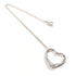 Open Heart Pendant Necklace Sterling Silver 27mm