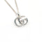 Double G Pendant Necklace Sterling Silver