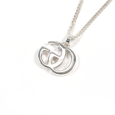 Double G Pendant Necklace Sterling Silver
