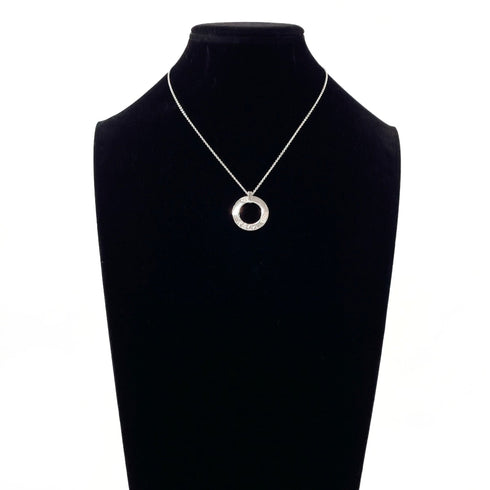 Circle Pendant Necklace Sterling Silver