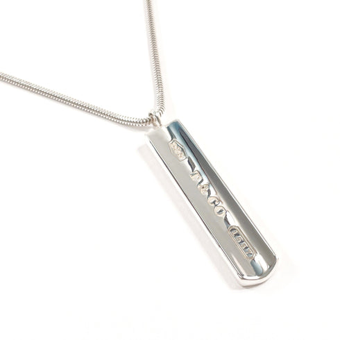 Bar Pendant Necklace Sterling Silver