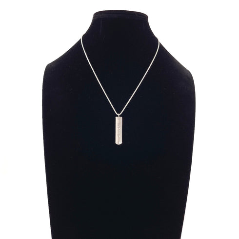 Bar Pendant Necklace Sterling Silver