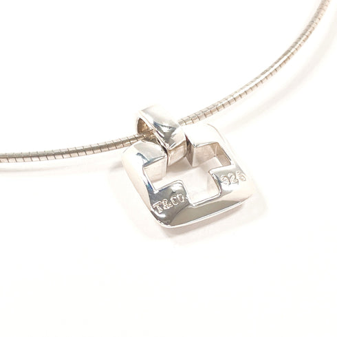 Pierced Cross Pendant Necklace Sterling Silver