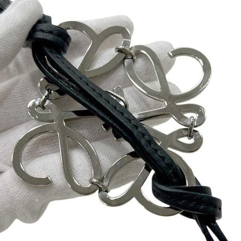Charm Leather and Metal Black Handbag Charm