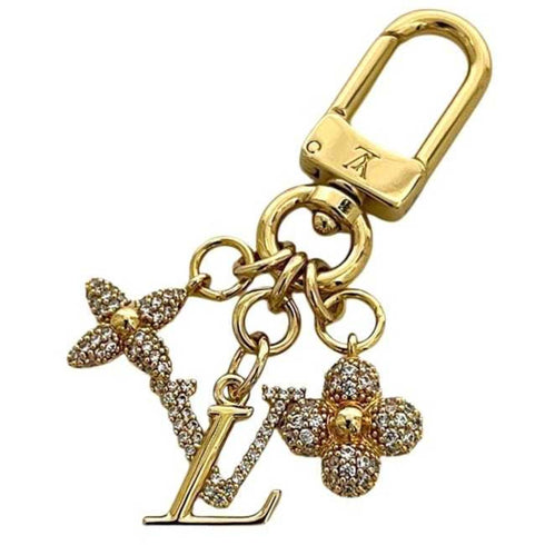 Charm Metal and Rhinestone Gold Handbag Charm