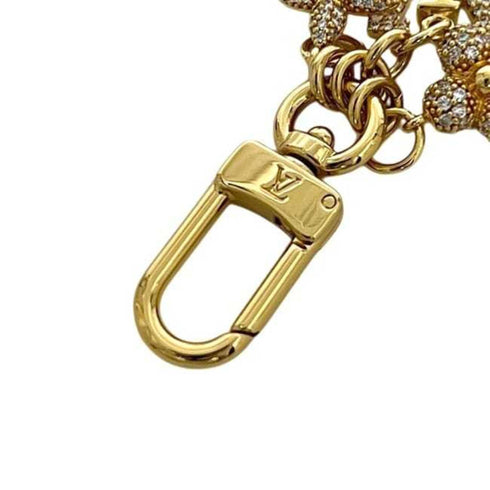 Charm Metal and Rhinestone Gold Handbag Charm