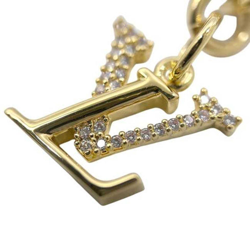 Charm Metal and Rhinestone Gold Handbag Charm