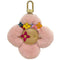 Vivienne Head Flower Crown Charm Fur and Leather Handbag Charm