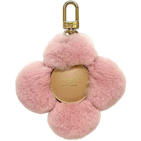 Vivienne Head Flower Crown Charm Fur and Leather Handbag Charm
