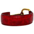 Horsebit Bracelet Leather and Metal Red