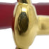 Horsebit Bracelet Leather and Metal Red