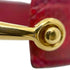Horsebit Bracelet Leather and Metal Red