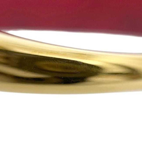 Horsebit Bracelet Leather and Metal Red