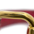 Horsebit Bracelet Leather and Metal Red